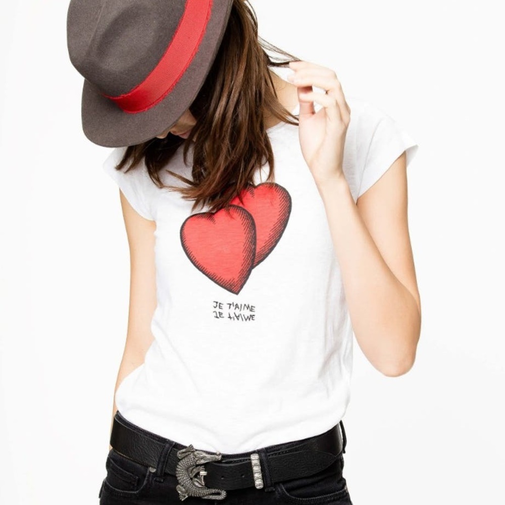 Zadig & Voltaire Skinny Hearts T-Shirt